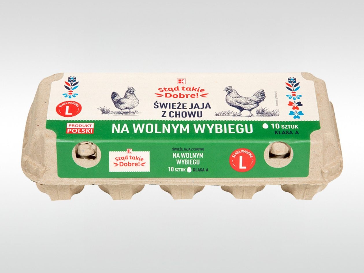 K- Stąd takie Dobre! Świeże jaja z chowu na wolnym wybiegu 10 szt., klasa wagowa L, klasa A &mdash; wycofany produkt GIS
