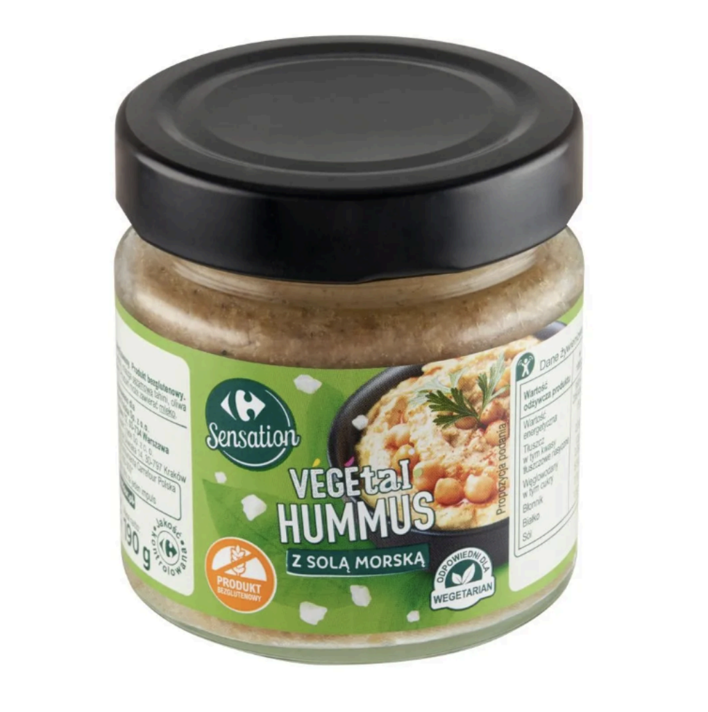 Carrefour Sensation Vegetal Hummus z solą morską 190 g &mdash; wycofany produkt GIS