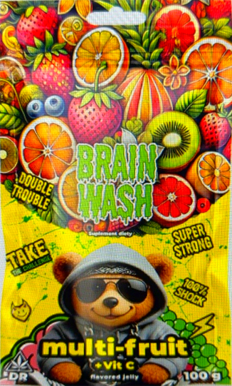 BRAIN WASH, suplement diety – żelki konopne o smaku wieloowocowym z dodatkiem witaminy C, 100 g &mdash; wycofany produkt GIS