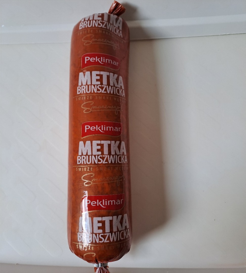 Metka brunszwicka kiełbasa surowa metka — Madej Wróbel &mdash; wycofany produkt GIS