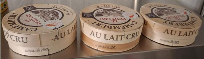 Camembert au lait cru, 250g, marki: Le Petit Cru; Camembert Bertrand Crémier, 250g &mdash; wycofany produkt GIS