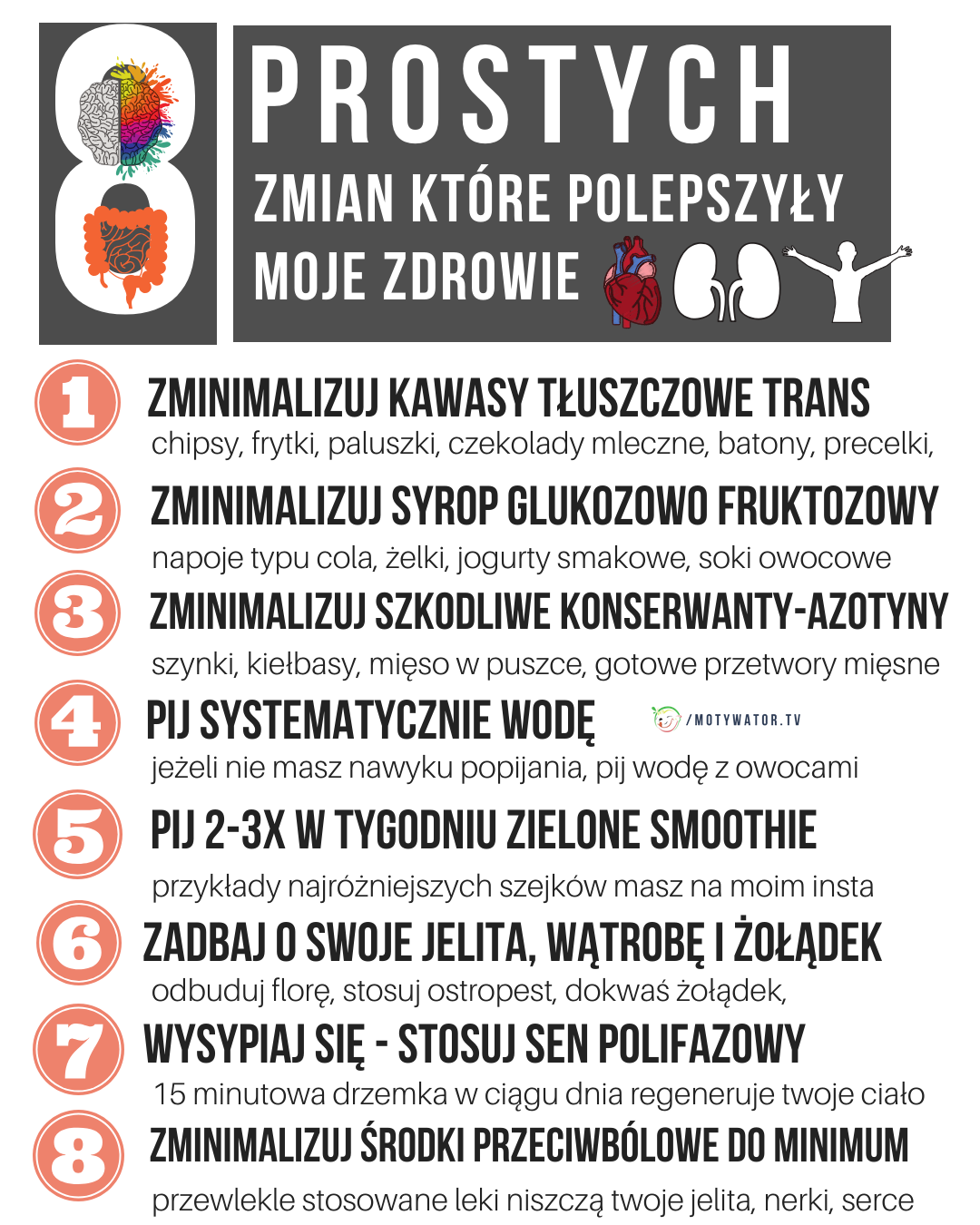 8 prostych zmian, które polepszą moje zdrowie
