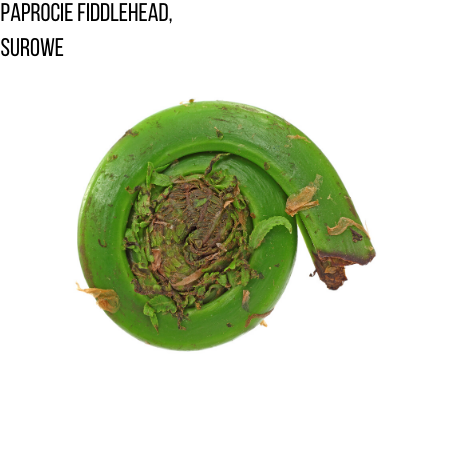 Paprocie Fiddlehead, surowe