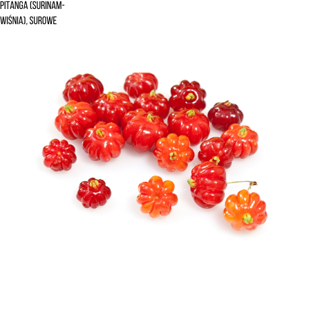 Pitanga (surinam-wiśnia), surowe