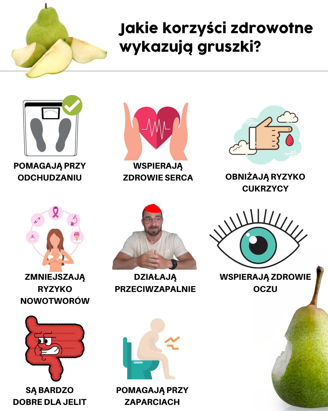 Jakie korzyści zdrowotne wykazują gruszki?