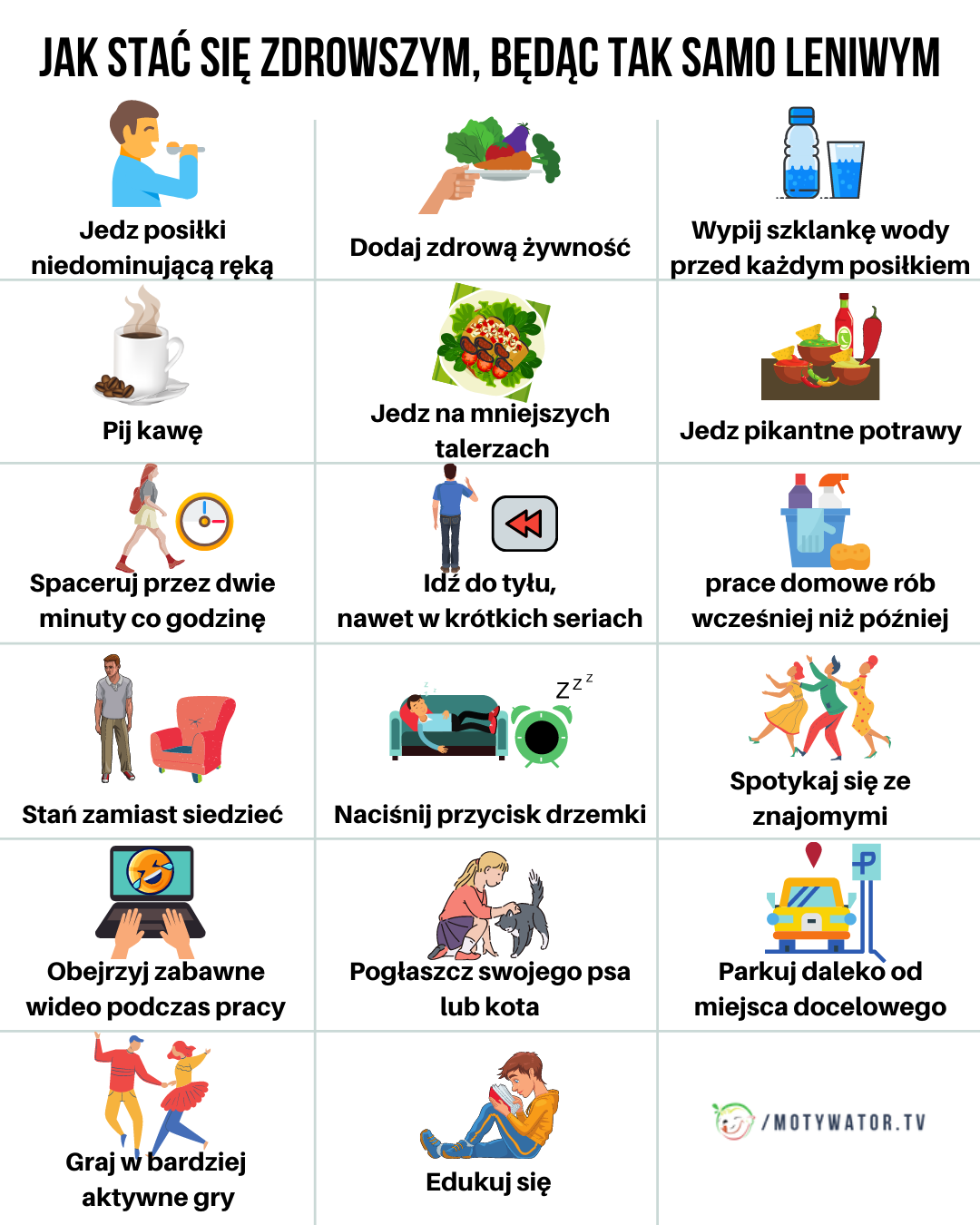 Jak stać się zdrowszym, będac tak samo leniwym