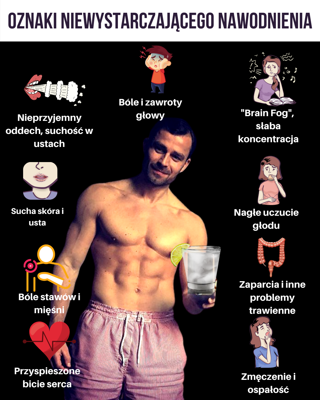 Oznaki niewystarczającego nawodnienia