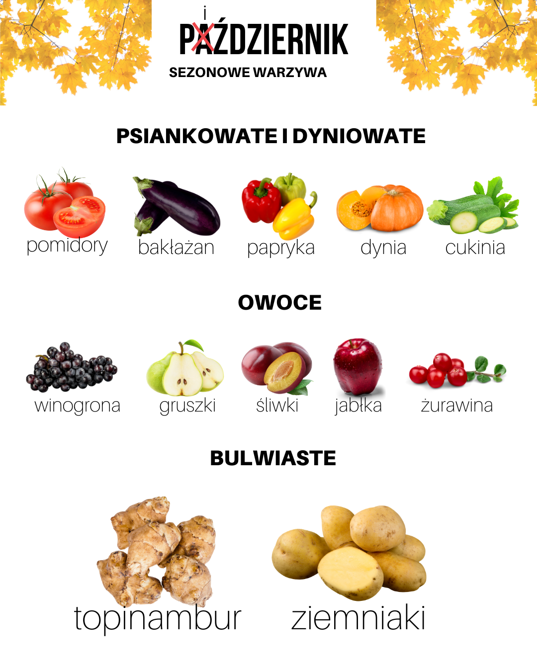 Sezonowe warzywa psiankowate i dyniowate - październik - część 5