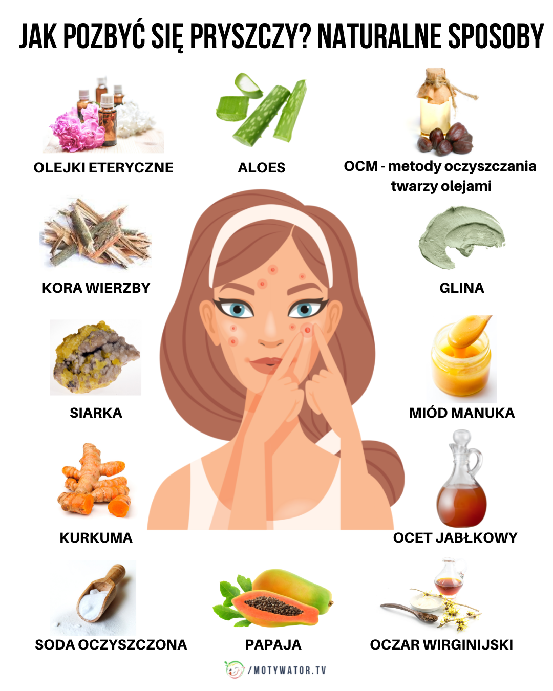 Jak pozbyć się pryszczy ? Naturalne sposoby