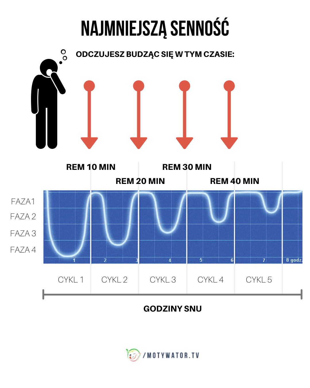 Kiedy odczujesz najmniejszą senność ?