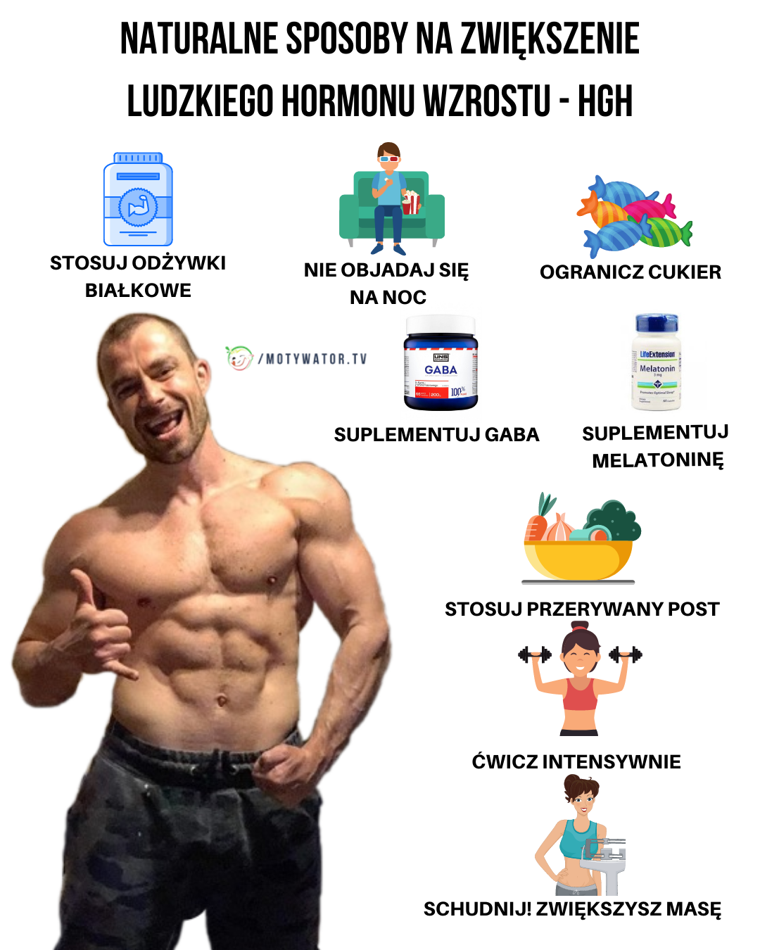 Naturalne sposoby na zwiększenie ludzkiego hormonu wzrostu - HGH