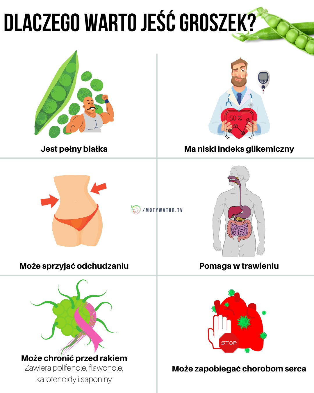 Dlaczego warto jeść groszek ?